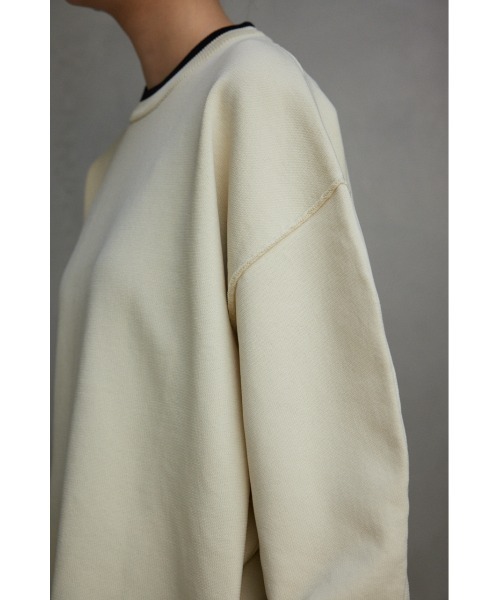 AZUL by moussy(アズールバイマウジー)の「スポンディッシュ配色クルーネックニットトップス(ニット/セーター・レディース・ブラック/アイボリー/ブルー・MEDIUM/SMALL)」の11枚目の写真