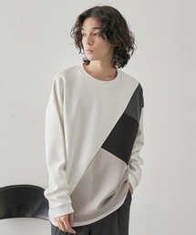 JUNRED | ブロッキングフェイクレイヤードプルオーバー(Tシャツ/カットソー)