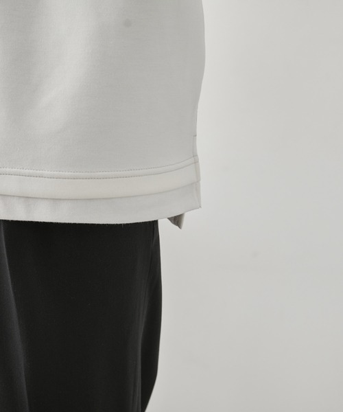 JUNRED（ジュンレッド）の「ブロッキングフェイクレイヤードプルオーバー（Tシャツ/カットソー・メンズ・ホワイト/ベージュ系その他/ブラック・M/L/LL）」の20枚目の写真