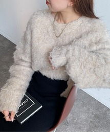 Thevon | ショート丈シャギーニットプルオーバー(ニット/セーター)