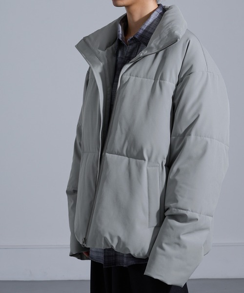 Anchor Smith（アンカー スミス）の「ビッグシルエットハイネックドロストパディングジャケット（ダウンジャケット/コート・メンズ・ホワイト/ブラック/グレー/ネイビー・M/L）」の7枚目の写真