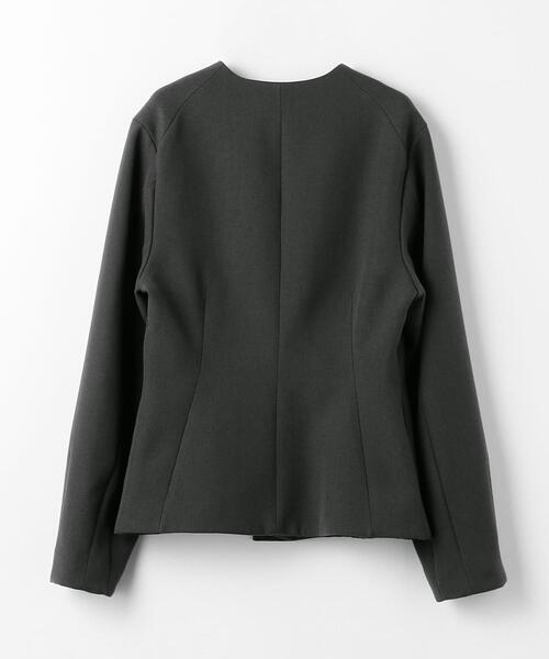 ELIN(エリン)の「【別注】<ELIN >ノーカラー ジャケット(ノーカラージャケット・レディース・ダークグレー/ブラック・36/38)」の20枚目の写真