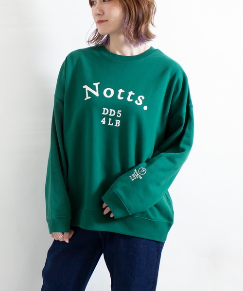 ALL ORDINARIES(オールオーディナリーズ)の「Notts. クルーネックビッグスウェット(スウェット・レディース・アッシュグレー/グリーン系その他・M)」の8枚目の写真
