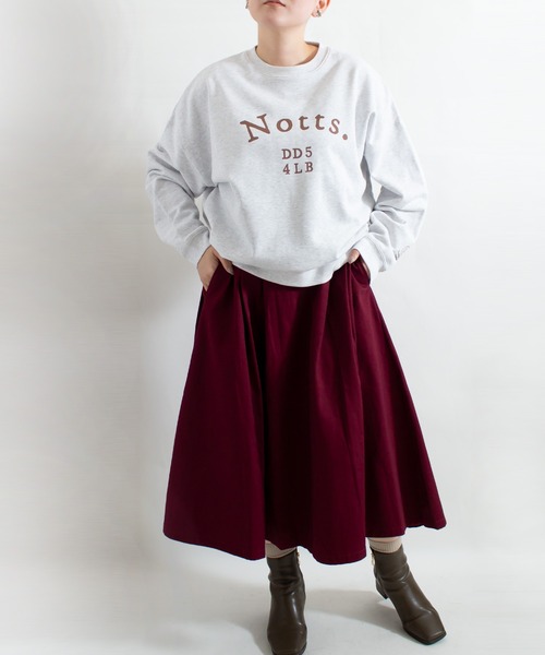 ALL ORDINARIES(オールオーディナリーズ)の「Notts. クルーネックビッグスウェット(スウェット・レディース・アッシュグレー/グリーン系その他・M)」の6枚目の写真