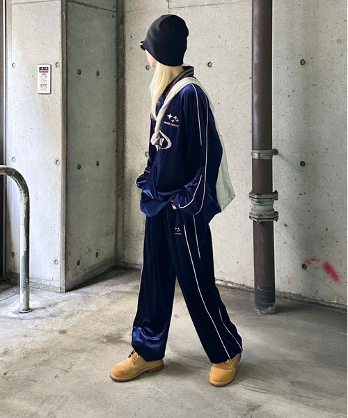 sedacle(セダクル)の「ベロアユニフォームデザイントップス【SETUP着用可能】(Tシャツ/カットソー・メンズ・グレー/ネイビー・MEDIUM/LARGE)」の16枚目の写真
