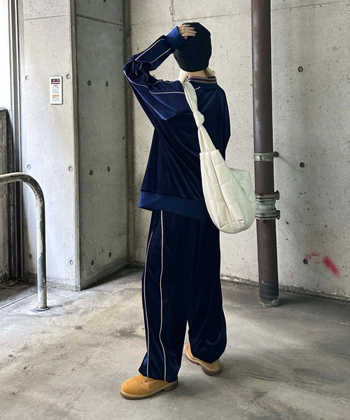 sedacle(セダクル)の「ベロアユニフォームデザイントップス【SETUP着用可能】(Tシャツ/カットソー・メンズ・グレー/ネイビー・MEDIUM/LARGE)」の17枚目の写真