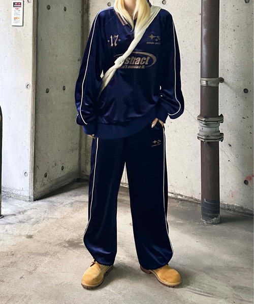 sedacle(セダクル)の「ベロアユニフォームデザイントップス【SETUP着用可能】(Tシャツ/カットソー・メンズ・グレー/ネイビー・MEDIUM/LARGE)」の13枚目の写真