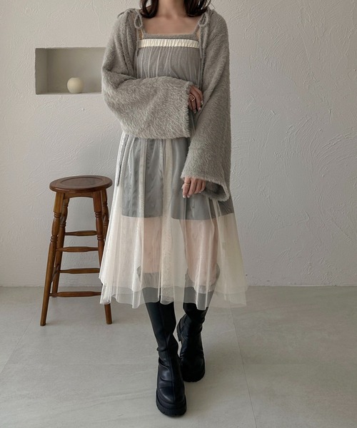 apres jour clair(アプレジュールクレア)の「【apres jour clair】シャギーニットアンサンブル【ZOZOTOWN限定アイテム】(アンサンブル・レディース・ベージュ/アイボリー/グレー・フリー/X-LARGE)」の19枚目の写真
