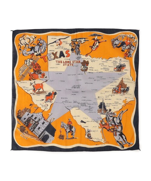 BINDU（ビンドゥー）の「BINDU:TEXAS バンダナ（バンダナ/スカーフ・レディース・ネイビー/ブラウン・ONE SIZE）」の2枚目の写真