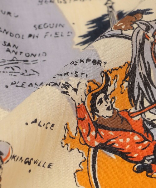 BINDU（ビンドゥー）の「BINDU:TEXAS バンダナ（バンダナ/スカーフ・レディース・ネイビー/ブラウン・ONE SIZE）」の4枚目の写真