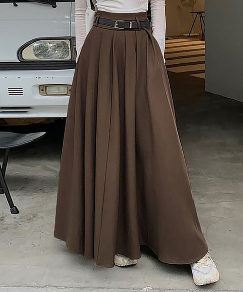 Ulysses（ユリシス）の「ベルト付きロングプリーツスカート（スカート