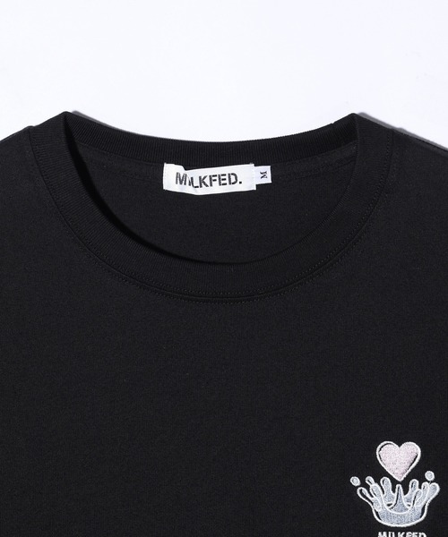 MILKFED.（ミルクフェド）の「WATER CROWN S/S TEE（Tシャツ/カットソー・レディース・ライトイエロー/ブラック/オフホワイト・M/L）」の5枚目の写真