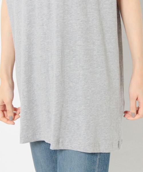 Another Edition（アナザーエディション）の「ロゴプリントレースアップ/AEBC ロゴPrtレースアップ◆（Tシャツ/カットソー・レディース・ホワイト/ライトグレー・フリー）」の3枚目の写真