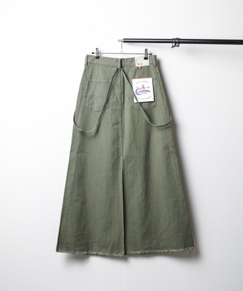 CIMARRON(シマロン)の「《CIMARRON JEANS》 LONG SKIRT(スカート・レディース・オレンジ/グリーン・26/25)」の3枚目の写真
