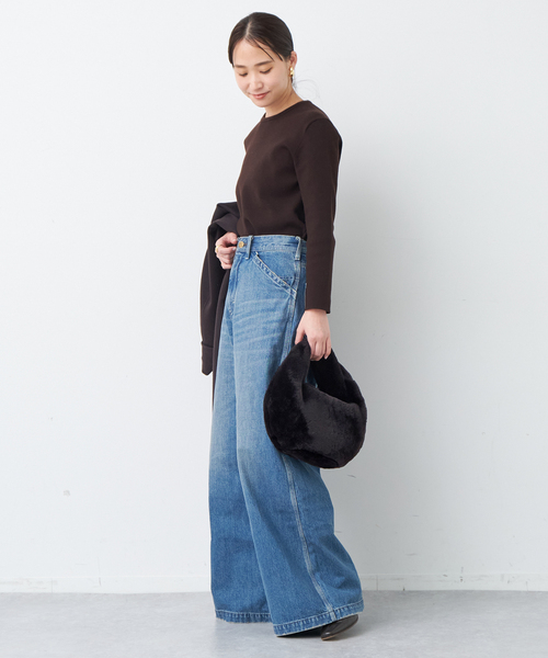 Deuxieme Classe WONDER RIB クルーネック ネイビー Deuxieme Classe（ドゥーズィエムクラス）の「*WONDER RIB