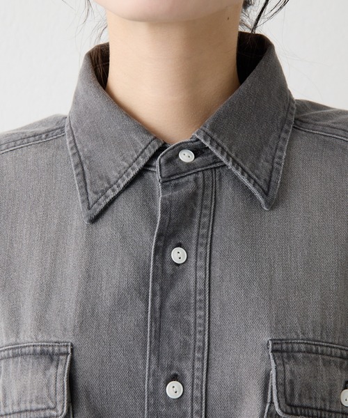 ウィムガゼット　デニムシャツFREE Whim Gazette(ウィム ガゼット)｜ドロップデニムシャツ
