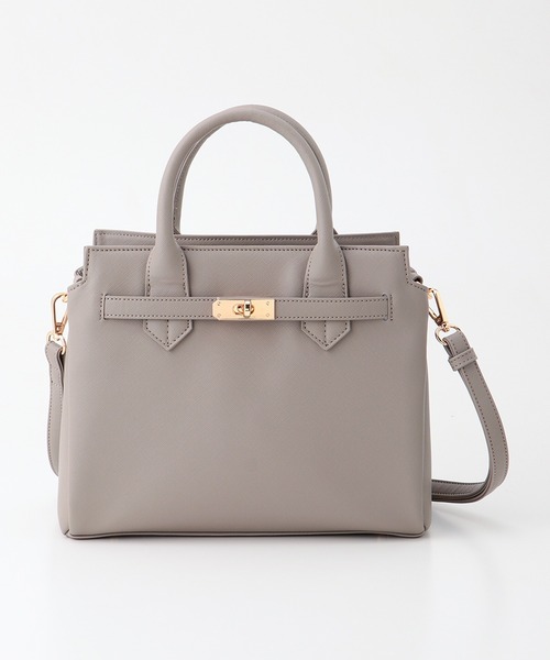 Honeys(ハニーズ)の「ベルトモチーフハンドバッグ(ハンドバッグ・レディース・グレイッシュベージュ/ブラック/ベージュ系その他・FREE)」の17枚目の写真