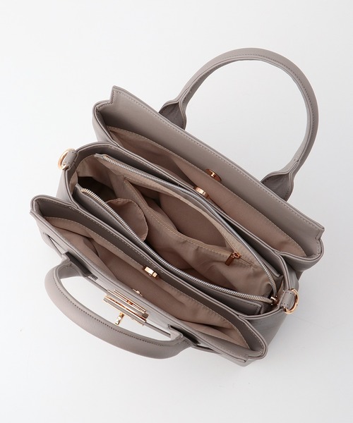 Honeys(ハニーズ)の「ベルトモチーフハンドバッグ(ハンドバッグ・レディース・グレイッシュベージュ/ブラック/ベージュ系その他・FREE)」の19枚目の写真