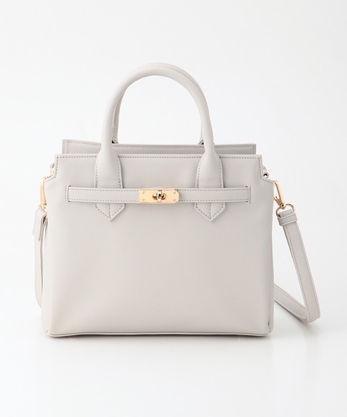 Honeys(ハニーズ)の「ベルトモチーフハンドバッグ(ハンドバッグ・レディース・グレイッシュベージュ/ブラック/ベージュ系その他・FREE)」の20枚目の写真