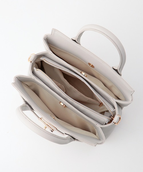 Honeys(ハニーズ)の「ベルトモチーフハンドバッグ(ハンドバッグ・レディース・グレイッシュベージュ/ブラック/ベージュ系その他・FREE)」の22枚目の写真