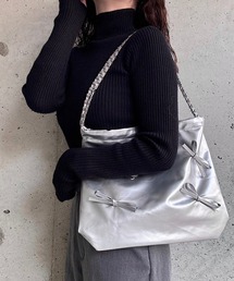 cuorequal（クオレコール）の「シルバーリボントートバッグ（トートバッグ）」