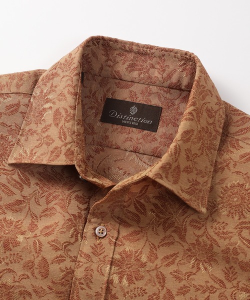 MEN'S BIGI（メンズビギ）の「ボタニカル柄ジャカードシャツ（シャツ/ブラウス・メンズ・ワイン/ブルー/オレンジ・01/02/03/04）」の12枚目の写真