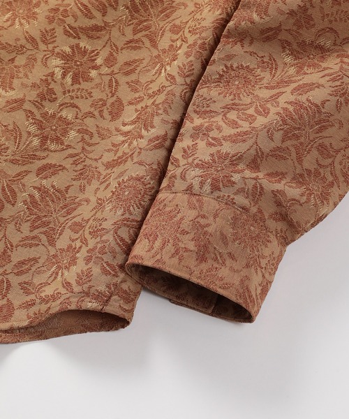 MEN'S BIGI（メンズビギ）の「ボタニカル柄ジャカードシャツ（シャツ/ブラウス・メンズ・ワイン/ブルー/オレンジ・01/02/03/04）」の14枚目の写真