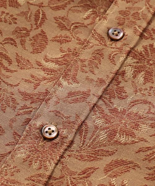 MEN'S BIGI（メンズビギ）の「ボタニカル柄ジャカードシャツ（シャツ/ブラウス・メンズ・ワイン/ブルー/オレンジ・01/02/03/04）」の13枚目の写真