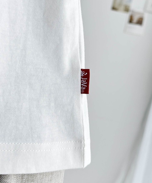 Java（ジャバ）の「《Javaジャバコラボ》洗練された大人のこなれ感。ヴィンテージ加工綿100％フレンチスリーブTシャツ（Tシャツ/カットソー・レディース・ホワイト/グリーン/グレイッシュベージュ/チャコールグレー・MEDIUM/LARGE/X-LARGE/SMALL）」の15枚目の写真