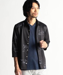 HIDEAWAYS NICOLE | ハイストレッチポンチ　パーツプリントシャツ(シャツ/ブラウス)