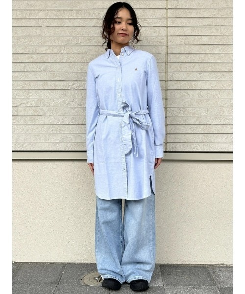 GAP（ギャップ）の「ブラナンベア シャツワンピース（ワンピース・レディース・ブルー/ホワイト/ブルー系その他・XS/S/M/L/XXS）」の8枚目の写真