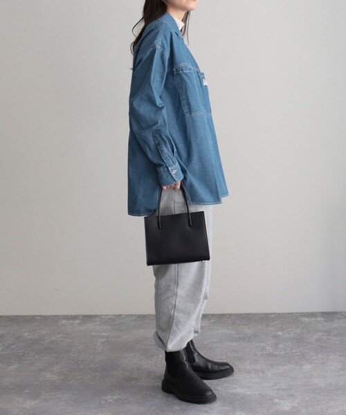 GEVACO（ゲバコ）の「【GEVACO/ゲバコ】6.5oz抜け衿デニムシャツ（シャツ/ブラウス・レディース・ブルー/ネイビー・38）」の4枚目の写真