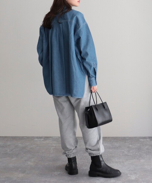 GEVACO（ゲバコ）の「【GEVACO/ゲバコ】6.5oz抜け衿デニムシャツ（シャツ/ブラウス・レディース・ブルー/ネイビー・38）」の5枚目の写真