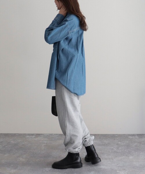 GEVACO（ゲバコ）の「【GEVACO/ゲバコ】6.5oz抜け衿デニムシャツ（シャツ/ブラウス・レディース・ブルー/ネイビー・38）」の6枚目の写真