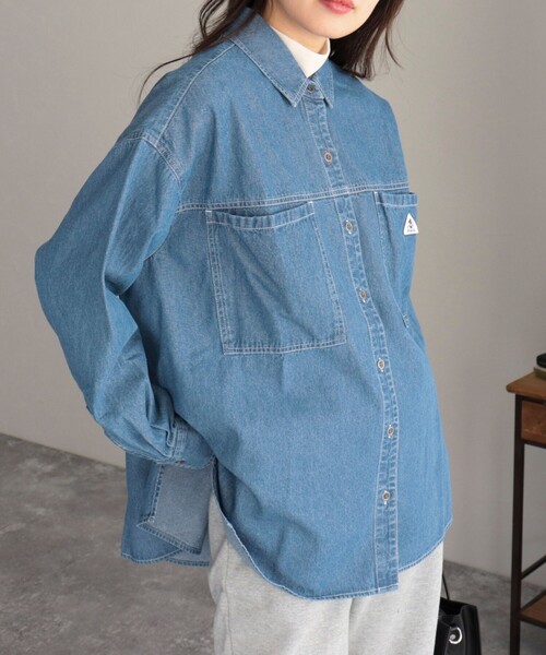 GEVACO（ゲバコ）の「【GEVACO/ゲバコ】6.5oz抜け衿デニムシャツ（シャツ/ブラウス・レディース・ブルー/ネイビー・38）」の10枚目の写真