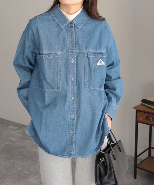 GEVACO（ゲバコ）の「【GEVACO/ゲバコ】6.5oz抜け衿デニムシャツ（シャツ/ブラウス・レディース・ブルー/ネイビー・38）」の11枚目の写真