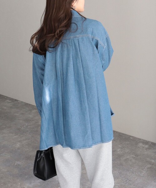 GEVACO（ゲバコ）の「【GEVACO/ゲバコ】6.5oz抜け衿デニムシャツ（シャツ/ブラウス・レディース・ブルー/ネイビー・38）」の12枚目の写真