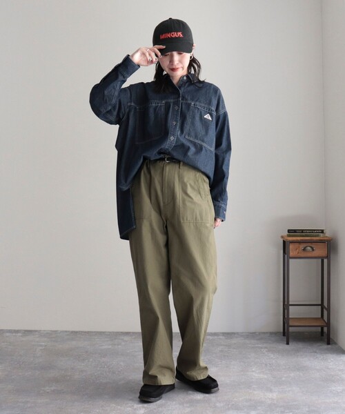 GEVACO（ゲバコ）の「【GEVACO/ゲバコ】6.5oz抜け衿デニムシャツ（シャツ/ブラウス・レディース・ブルー/ネイビー・38）」の13枚目の写真