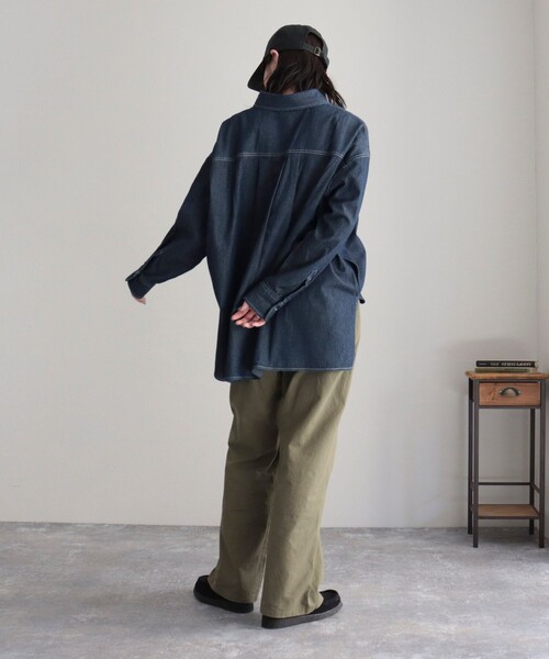 GEVACO（ゲバコ）の「【GEVACO/ゲバコ】6.5oz抜け衿デニムシャツ（シャツ/ブラウス・レディース・ブルー/ネイビー・38）」の16枚目の写真