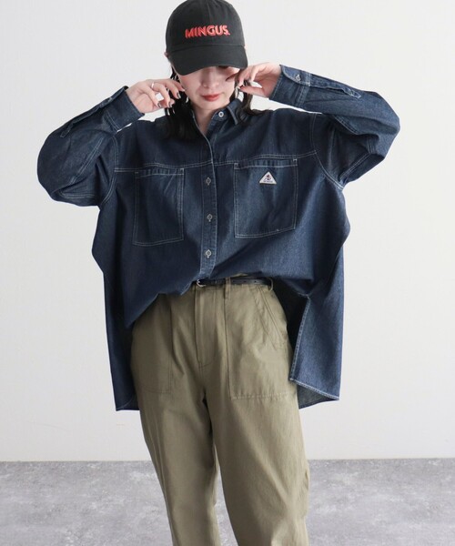 GEVACO（ゲバコ）の「【GEVACO/ゲバコ】6.5oz抜け衿デニムシャツ（シャツ/ブラウス・レディース・ブルー/ネイビー・38）」の22枚目の写真