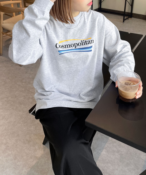Chillfar(チルファー)の「アソートロゴロンT(Tシャツ/カットソー・レディース・ネイビー/オートミール/ホワイト/ブラウン/杢グレー/ブルー/ネイビー系/アイボリー系/ブラック/ホワイト系/グレー系・FREE)」の8枚目の写真