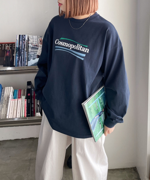 Chillfar(チルファー)の「アソートロゴロンT(Tシャツ/カットソー・レディース・ネイビー/オートミール/ホワイト/ブラウン/杢グレー/ブルー/ネイビー系/アイボリー系/ブラック/ホワイト系/グレー系・FREE)」の11枚目の写真