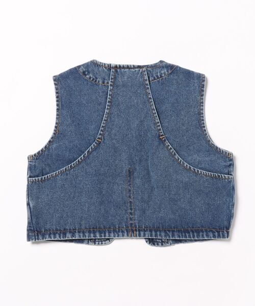 aimoha（アイモハ）の「【aimoha-KIDS-】子供服　デニムベスト（ベスト・キッズ・ネイビー・90/100/110/120/130）」の7枚目の写真
