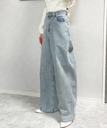 ホットフィットスートンデニムワイドパンツ