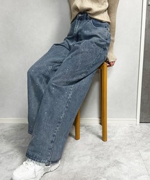 ホットフィットスートンデニムワイドパンツ