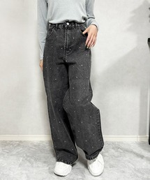 ホットフィットスートンデニムワイドパンツ