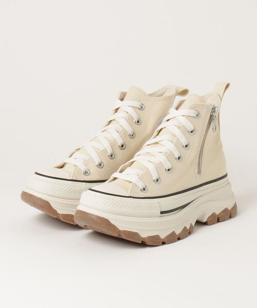 CONVERSE（コンバース）の「ALL STAR TREKWAVE Z HI/オールスター トレックウエーブ　Ｚ　ＨＩ（スニーカー・レディース・アイボリー/モスグリーン・4/5/6.5）」の2枚目の写真