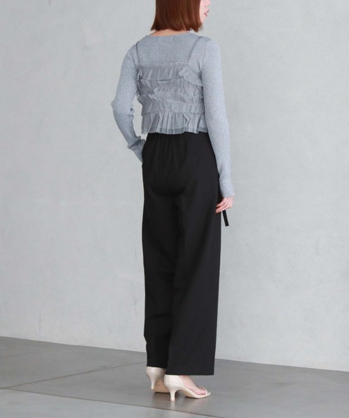 archives（アルシーヴ）の「チュールフリルビスチェ×ラメリブニットＳＥＴ（ニット/セーター・レディース・アイボリー/ブラック/グレー/ブルー・MEDIUM）」の11枚目の写真