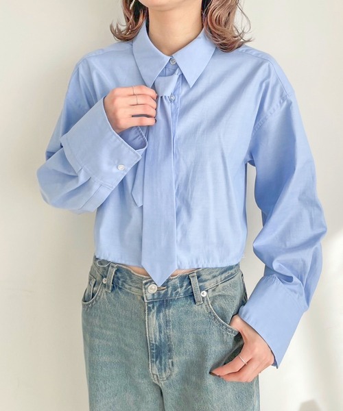 LOWRYS FARM（ローリーズファーム）の「オックスネクタイシャツ 102240