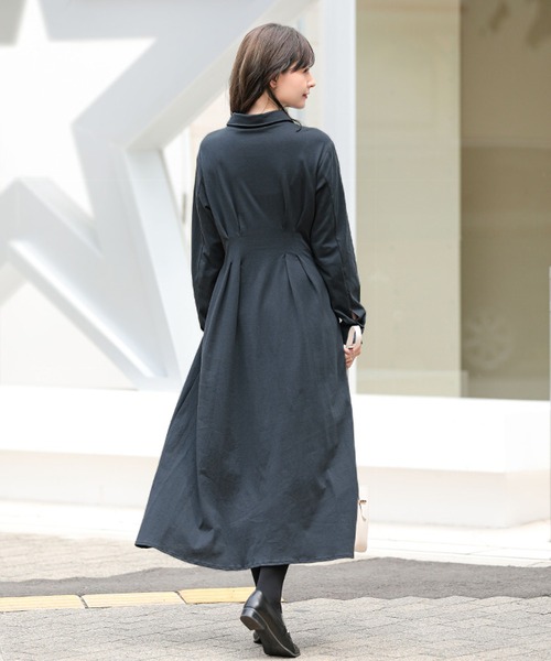 itto...(イット)の「ウエストタックワンピース(ワンピース・レディース・ボルドー/ブラウン/ブラック/ブルーグレー・L/M)」の16枚目の写真